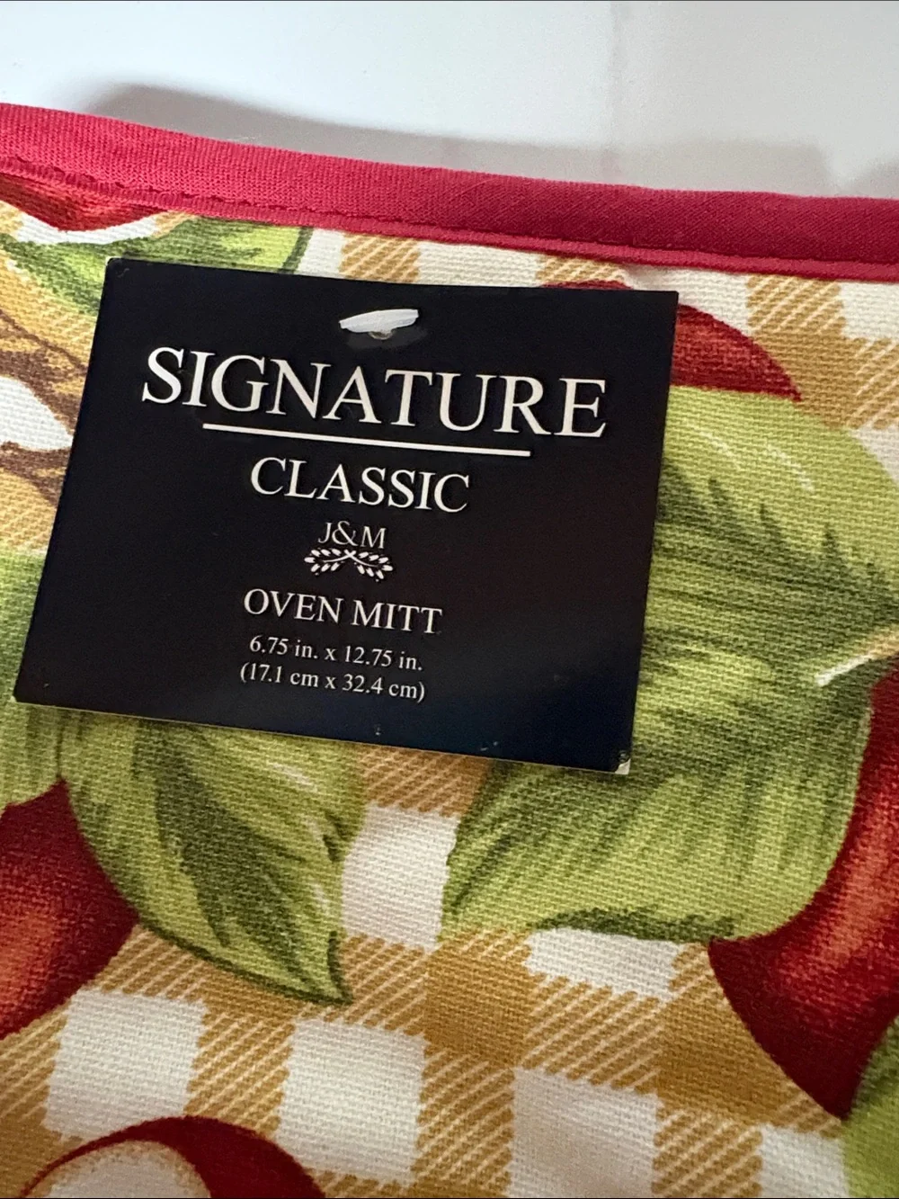 Signature Classic Apple Print Kitchen Towels and Oven Mitt Set